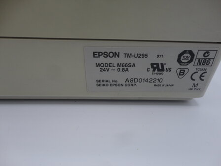 Epson TM-U295 Matrix Slip Bon Printer - M66SA Wit - Serieel Alleen Printer