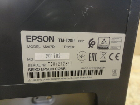 Epson TM-T20III Kassa Bon Printer - USB - M267D Thermisch