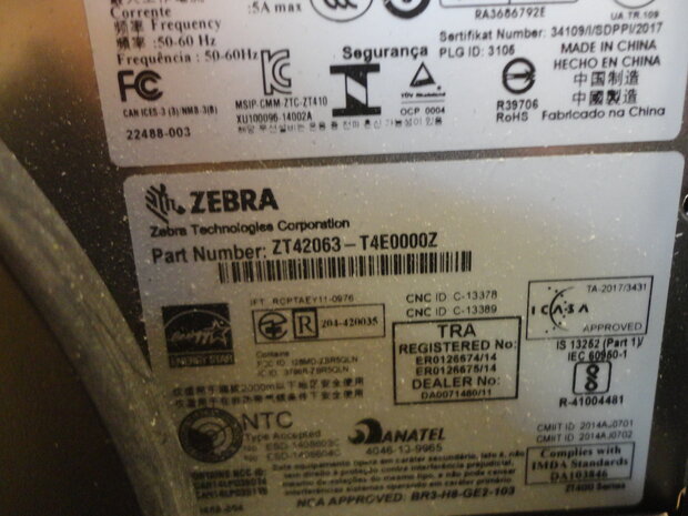 Zebra ZT420 Thermal Label Printer met Label REWINDER - 300dpi - Netwerk 