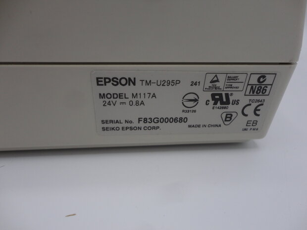 Epson TM-U295 Matrix Slip Bon Printer - M117A  - Parallel Alleen Printer