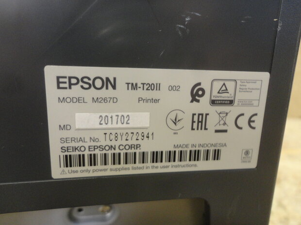 Epson TM-T20II Thermal Receipt Printer - USB - M267D